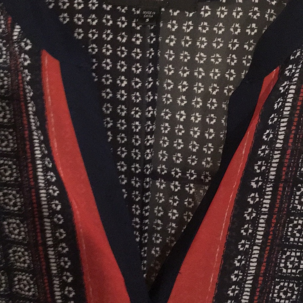 Sheer Boho Chic Button-Down Blouse - image 4